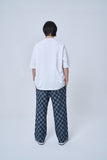 オーワイ(OY) OVER CHECK LOGO PANTS-GREY