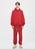 ディープリーク(DPRIQUE) OVERSIZED LOGO HOODIE - RED