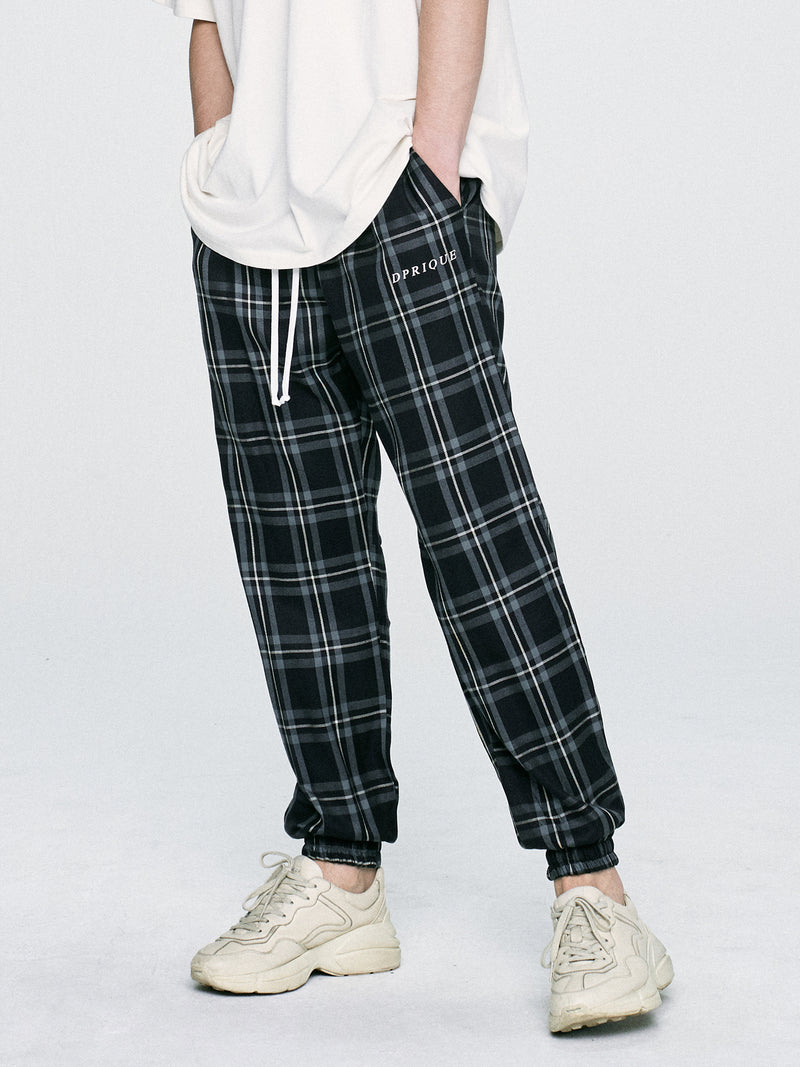ディープリーク(DPRIQUE)   CHECK JOGGER PANTS - BLACK