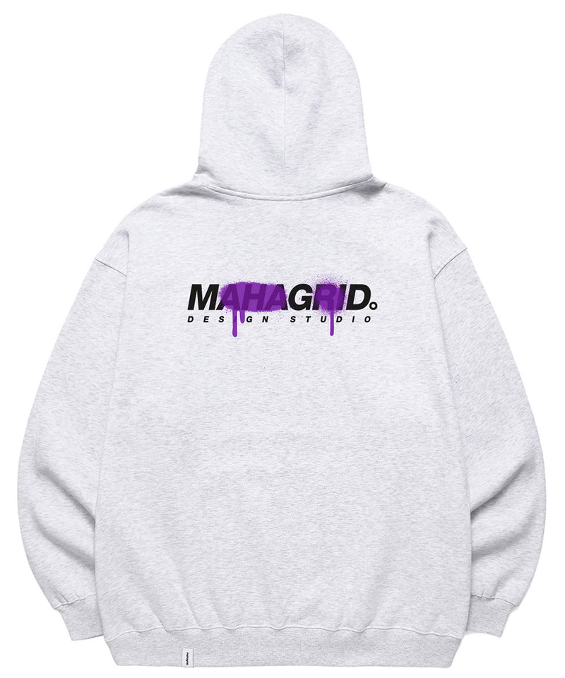 mahagrid (マハグリッド) OVERSPRAY HOODIE [LIGHT GREY]