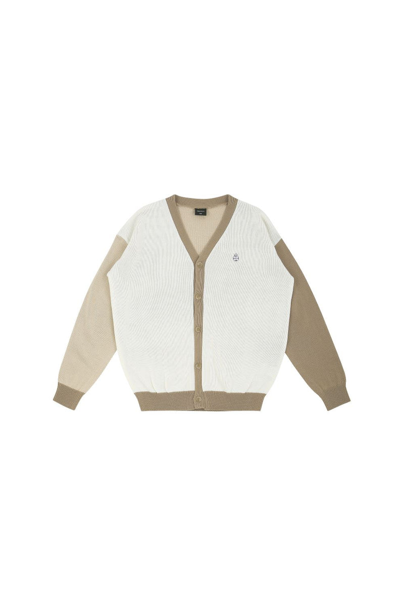 ReinSein（レインセイン）color block beige cardigan