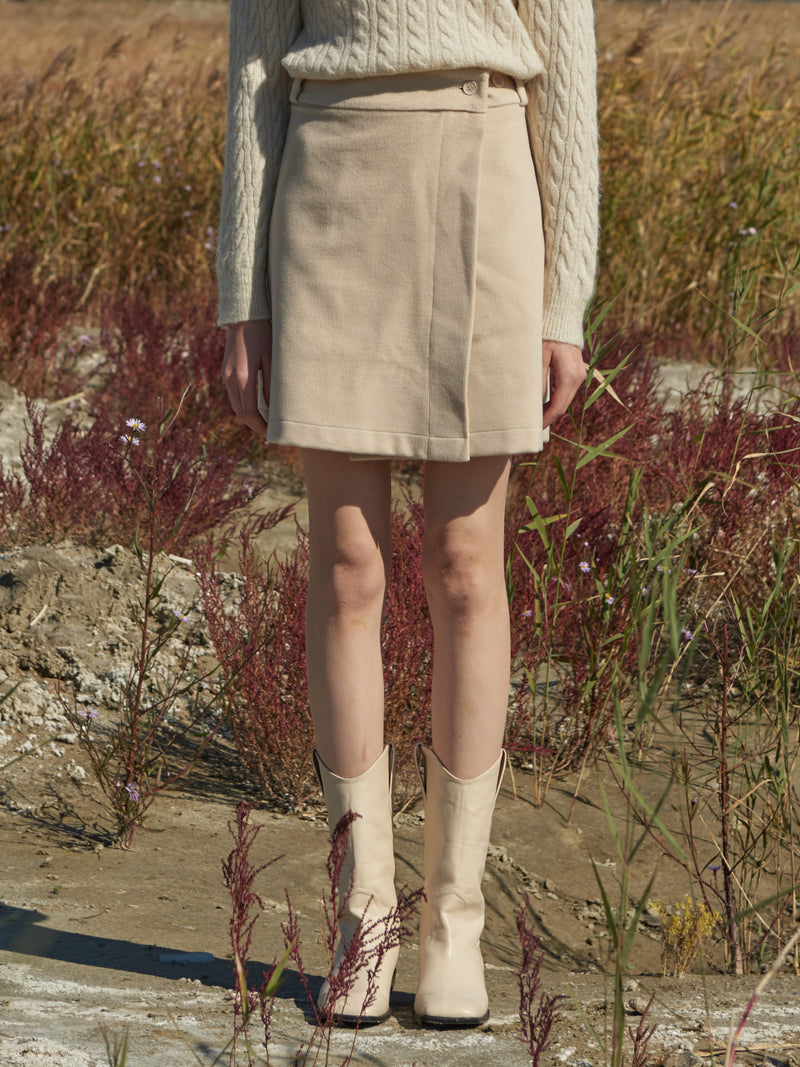 TMO BY 13MONTH（ティーエムオーバイサーティンマンス）MINI LAP SKIRT (IVORY)