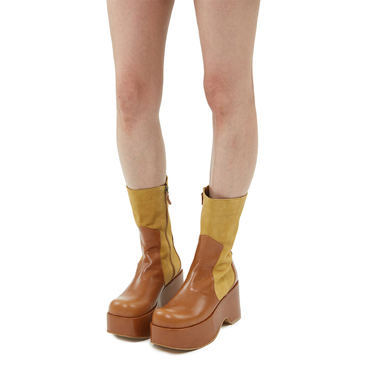 curetty (キュリティー)  C ROUND TOE SHORT BOOTS_BROWN