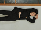 TMO BY 13MONTH（ティーエムオーバイサーティンマンス）LOOSE FIT CARDIGAN SET (CHARCOAL)