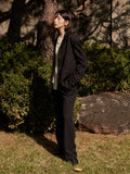 TMO BY 13MONTH（ティーエムオーバイサーティンマンス）DROP SHOULDER BELTED JACKET (BLACK)