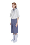 レイブレス(LABELESS) LIGHT BLUE TRENCH ANKLE PANT