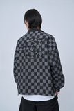 オーワイ(OY) CHECK LOGO REVERSIBLE JACKET-BLACK