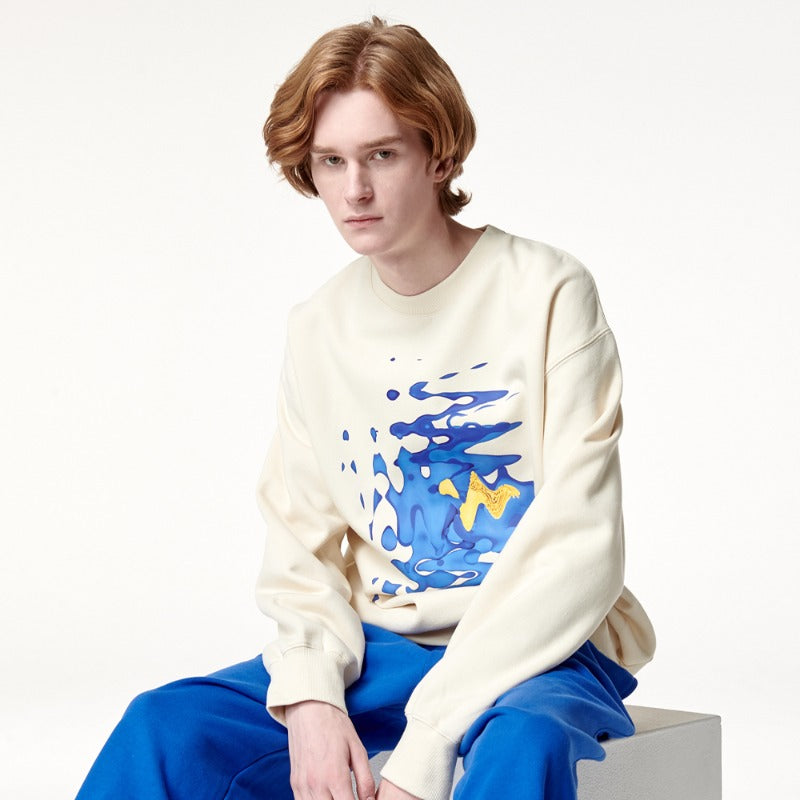 RADINEO (ラディネオ)　Wave Flower Sweatshirt Cream