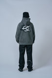 オーワイ(OY) PIGMENT PAINT LOGO HOODIE-BLACK