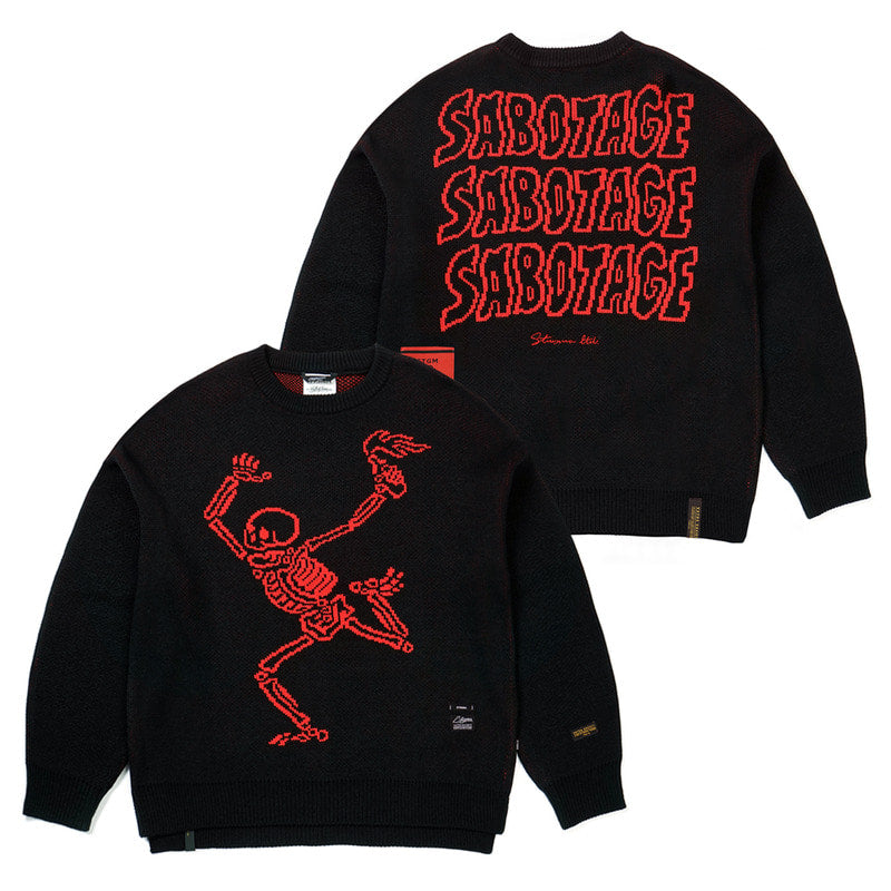 STIGMA(スティグマ)  SABOTAGE OVERSIZED KNIT SWEATER BLACK