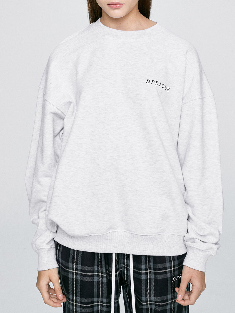ディープリーク(DPRIQUE) LOGO SWEATSHIRT - LGHT GREY