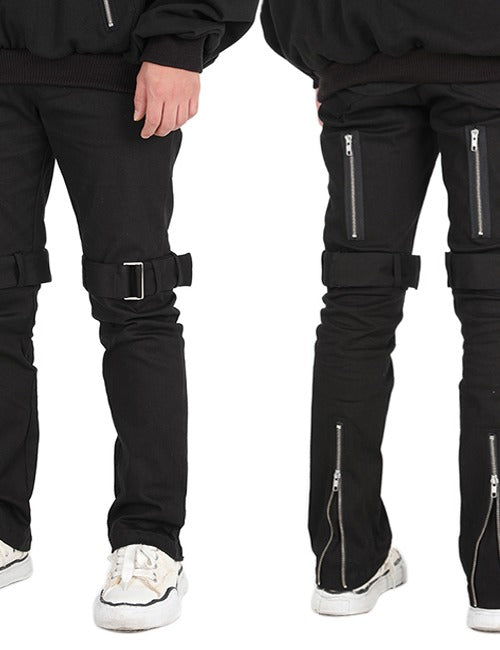 ランベルシオ(LANG VERSIO) 322 Zipper Black Jeans