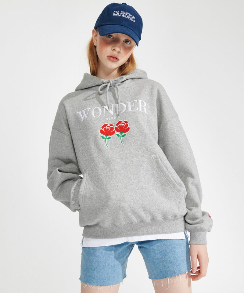 ワンダービジター(WONDER VISITOR)  2021 Logo Hoodie [Melange grey]