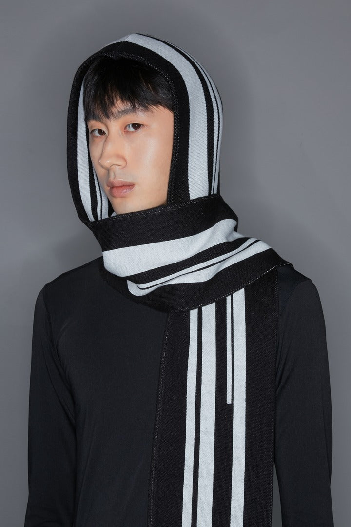 nache(ナチェ)   STRIPE HOODIE MUFFLER (UNISEX)