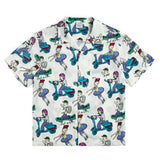 アクメドラビ(acme' de la vie)  BORDER CHARACTER PATTERN SHIRTS WHITE