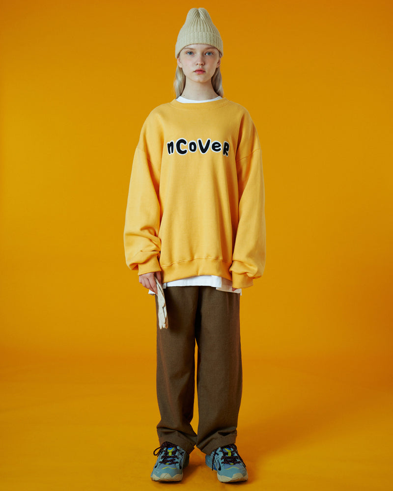 NCOVER（エンカバー）SIGNATURE PATCH LOGO SWEATSHIRT-YELLOW