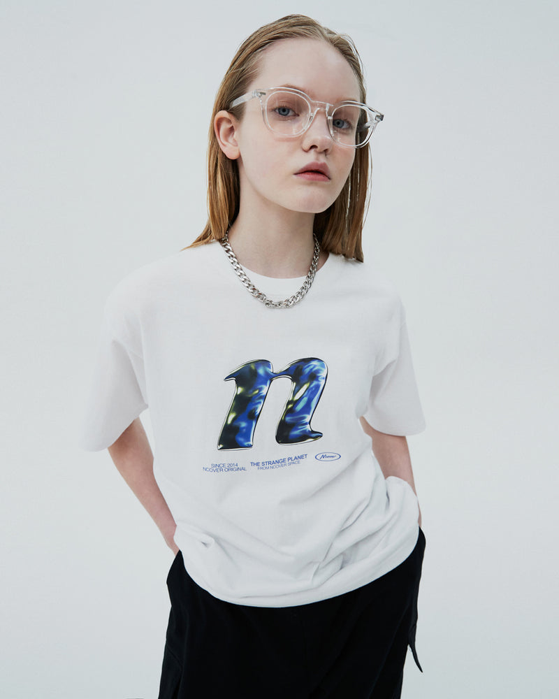 NCOVER（エンカバー）3D N LOGO TSHIRT-WHITE