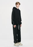 ディープリーク(DPRIQUE) PIPING TRACK HOODIE - BLACK