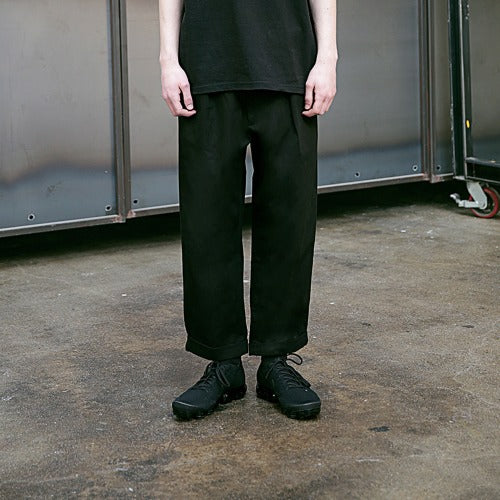 メスノウン(MASSNOUN) TURN-UP WIDE CHINO PANTS MSECP003-BK