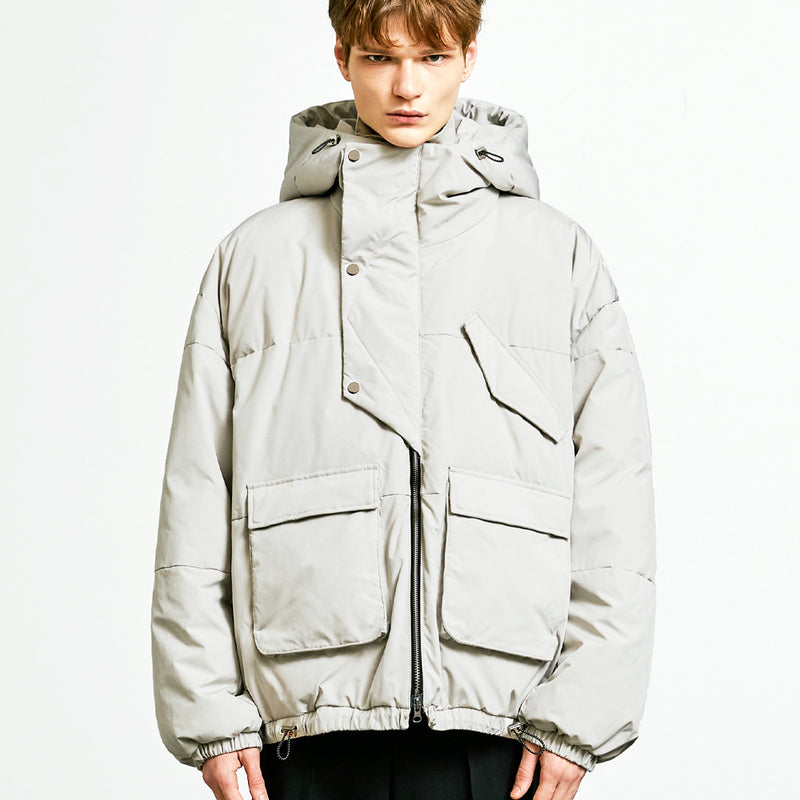 SSY(エスエスワイ) essential oversize duckdown peded parka grey