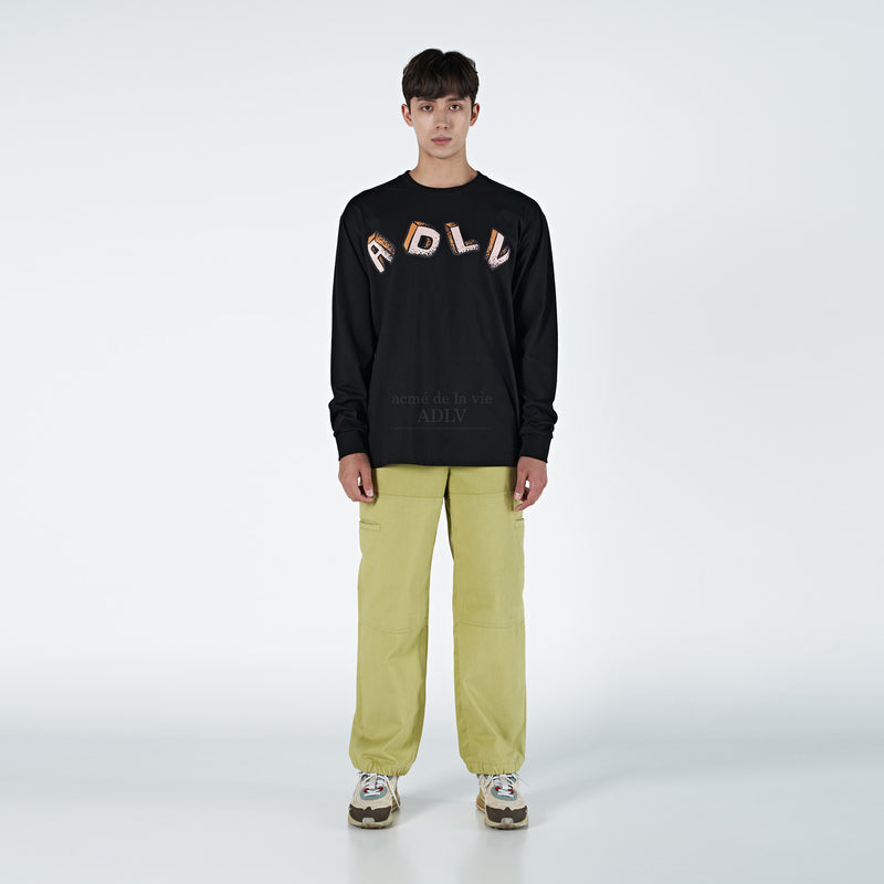 アクメドラビ(acme' de la vie)  TELEPHONE LONG SLEEVE T-SHIRT BLACK