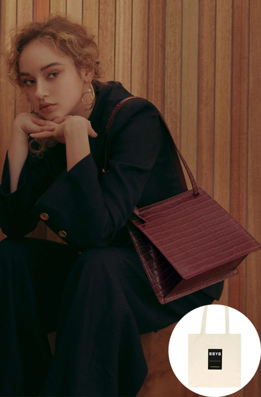 BBYB(ビービーワイビー) Croc Dahlia (M) Bag (Tawny Port Wine)