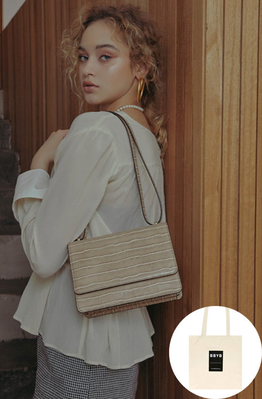 BBYB(ビービーワイビー)  Croc Heather Bag (Hazelnut)