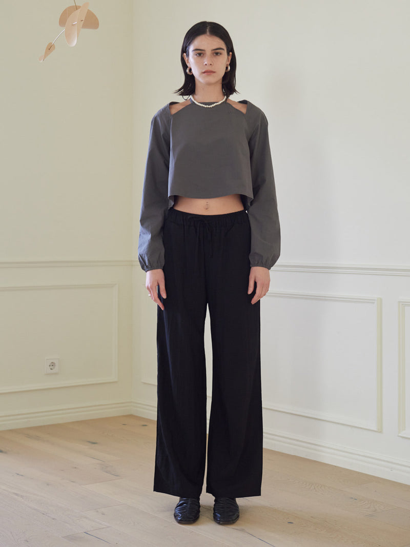 TMO BY 13MONTH（ティーエムオーバイサーティンマンス）BASIC BANDING PANTS (BLACK)