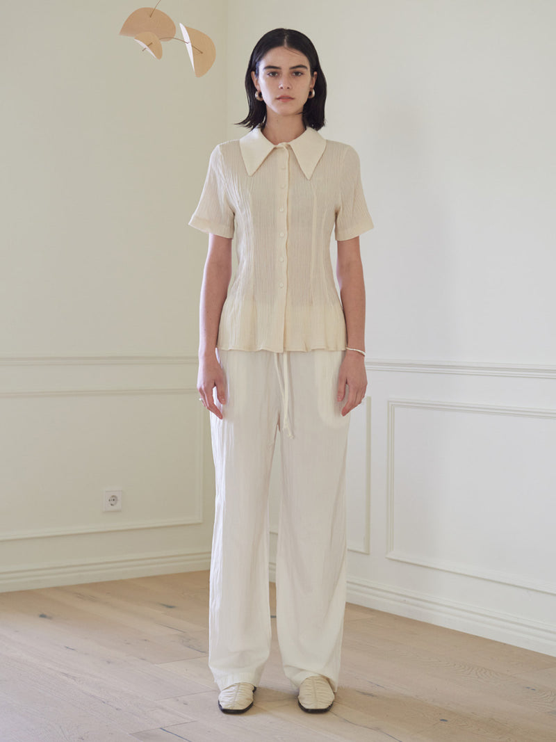 TMO BY 13MONTH（ティーエムオーバイサーティンマンス）BASIC BANDING PANTS (WHITE)