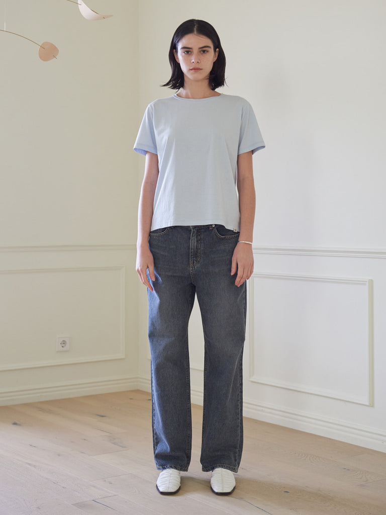 TMO BY 13MONTH（ティーエムオーバイサーティンマンス）BASIC HALF SLEEVE T-SHIRT (BLUE)