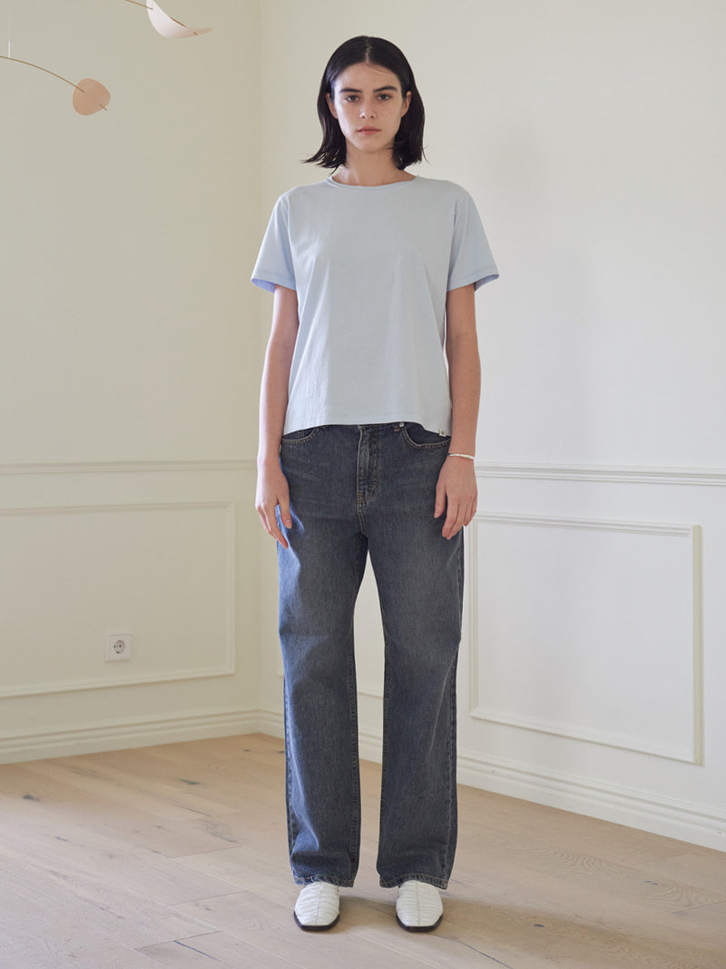 TMO BY 13MONTH（ティーエムオーバイサーティンマンス）BASIC HALF SLEEVE T-SHIRT (BLUE)