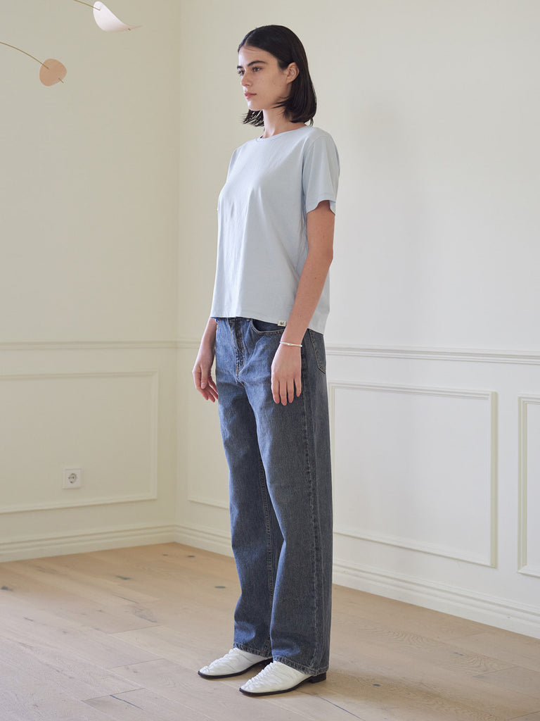 TMO BY 13MONTH（ティーエムオーバイサーティンマンス）BASIC HALF SLEEVE T-SHIRT (BLUE)