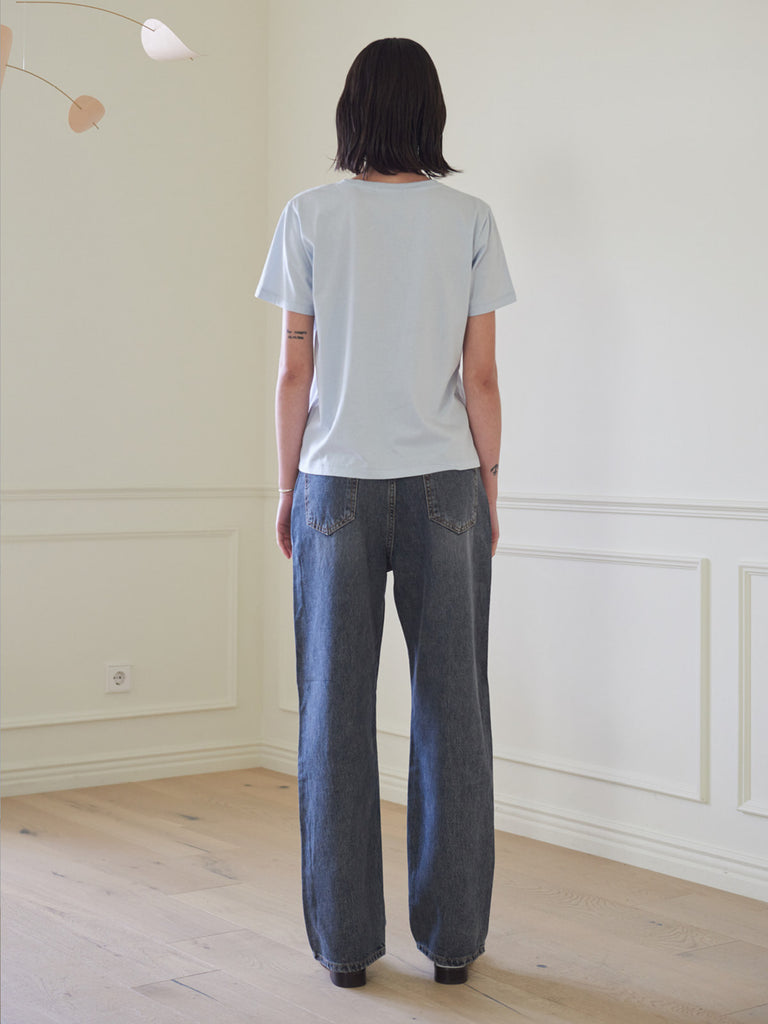 TMO BY 13MONTH（ティーエムオーバイサーティンマンス）BASIC HALF SLEEVE T-SHIRT (BLUE)