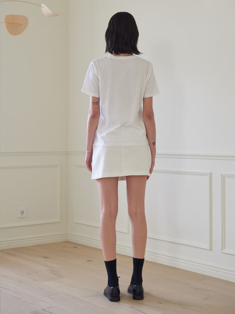 TMO BY 13MONTH（ティーエムオーバイサーティンマンス）BASIC HALF SLEEVE T-SHIRT (WHITE)