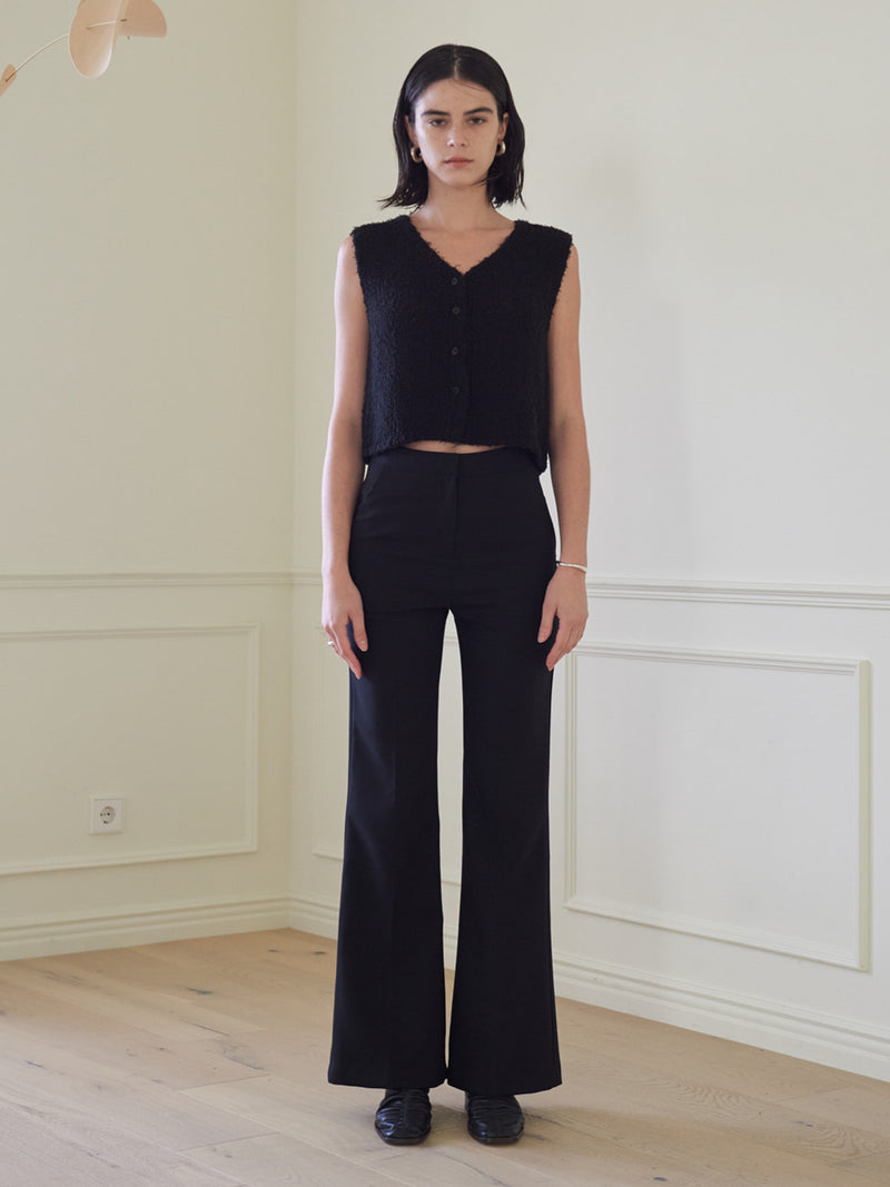 TMO BY 13MONTH（ティーエムオーバイサーティンマンス）BOOTCUT SLACKS (BLACK)