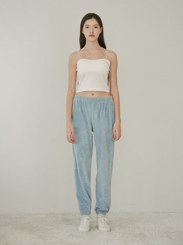 TMO BY 13MONTH（ティーエムオーバイサーティンマンス）CORDUROY JOGGER PANTS (LIGHT BLUE)