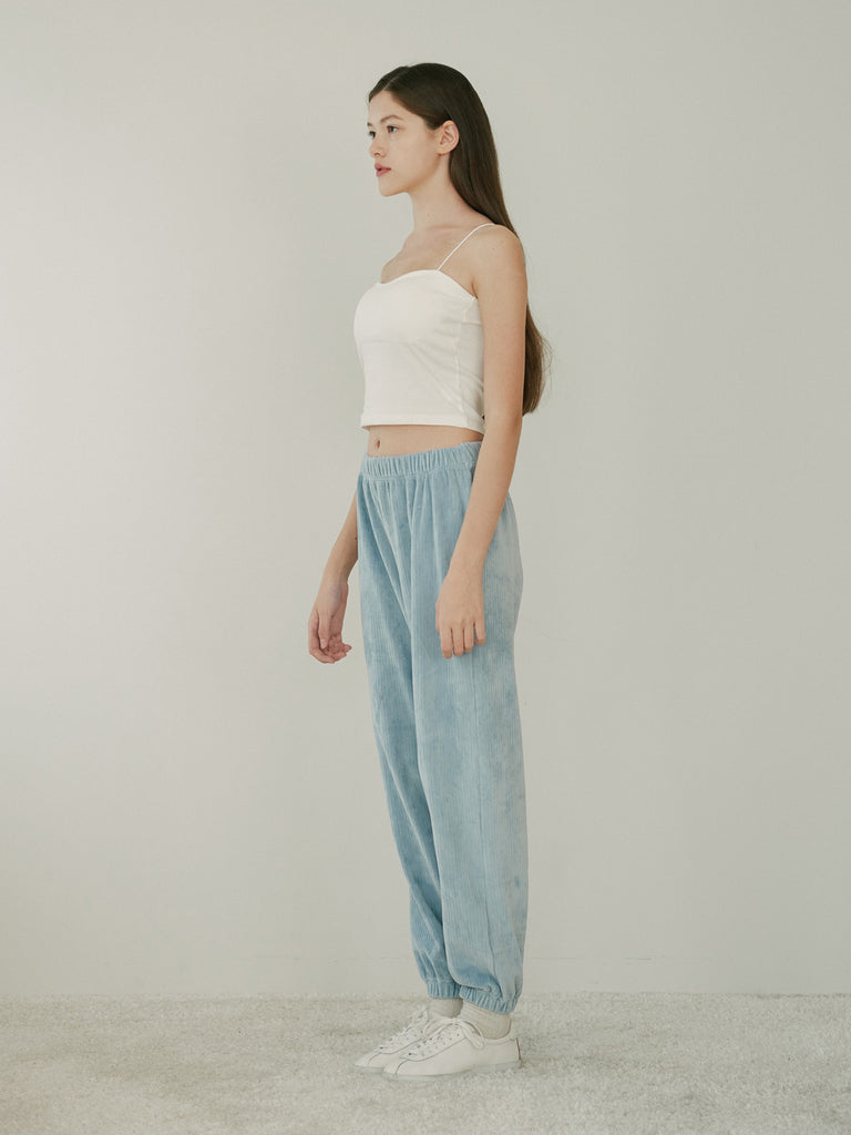 TMO BY 13MONTH（ティーエムオーバイサーティンマンス）CORDUROY JOGGER PANTS (LIGHT BLUE)