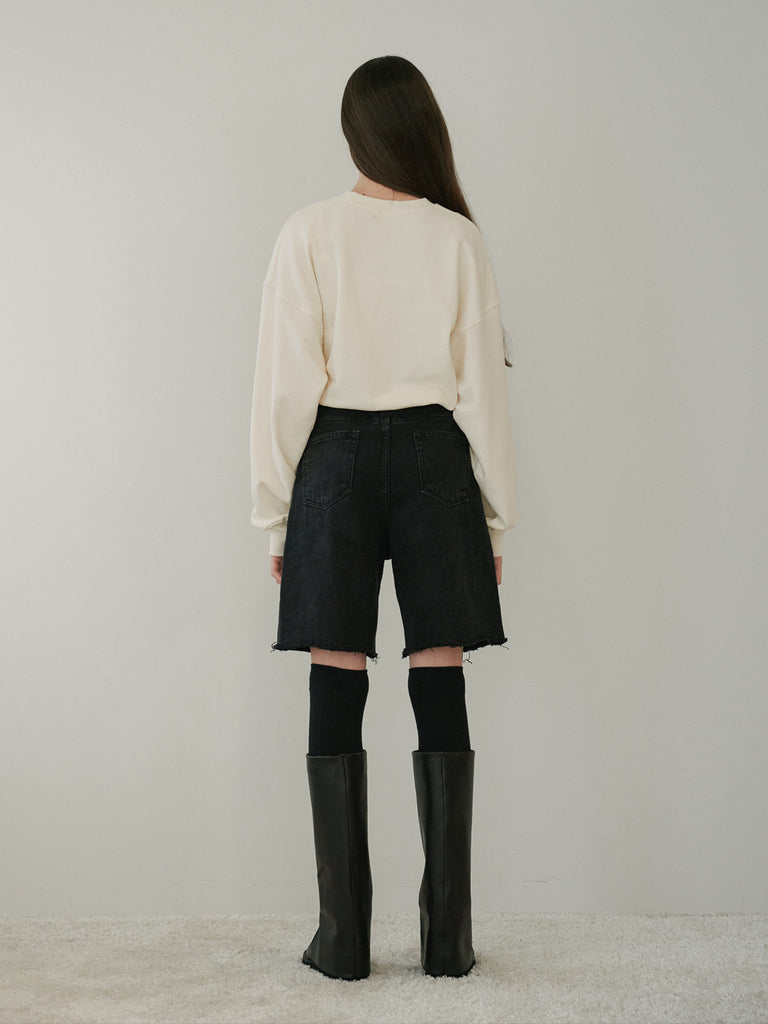 TMO BY 13MONTH（ティーエムオーバイサーティンマンス）CROPPED SWEATSHIRT (IVORY)