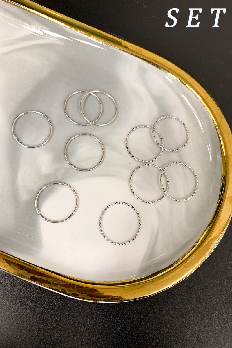 BLACKPURPLE (ブラックパープル) [silver925] 5SET SILVER RING