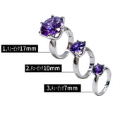 BLACKPURPLE (ブラックパープル) 17mm bijou cubic ring L (BLACK/PURPLE/SLVER)