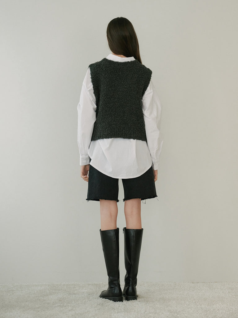 TMO BY 13MONTH（ティーエムオーバイサーティンマンス）FLEECE VEST (CHARCOAL)