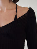 TMO BY 13MONTH（ティーエムオーバイサーティンマンス）HALTER NECK KNIT TOP (BLACK)