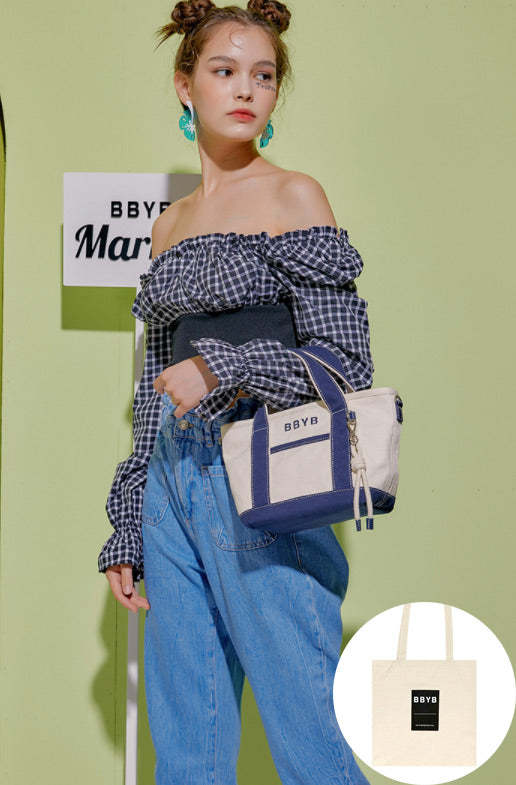 BBYB(ビービーワイビー) Tropical Market Bag (Mini) Navy
