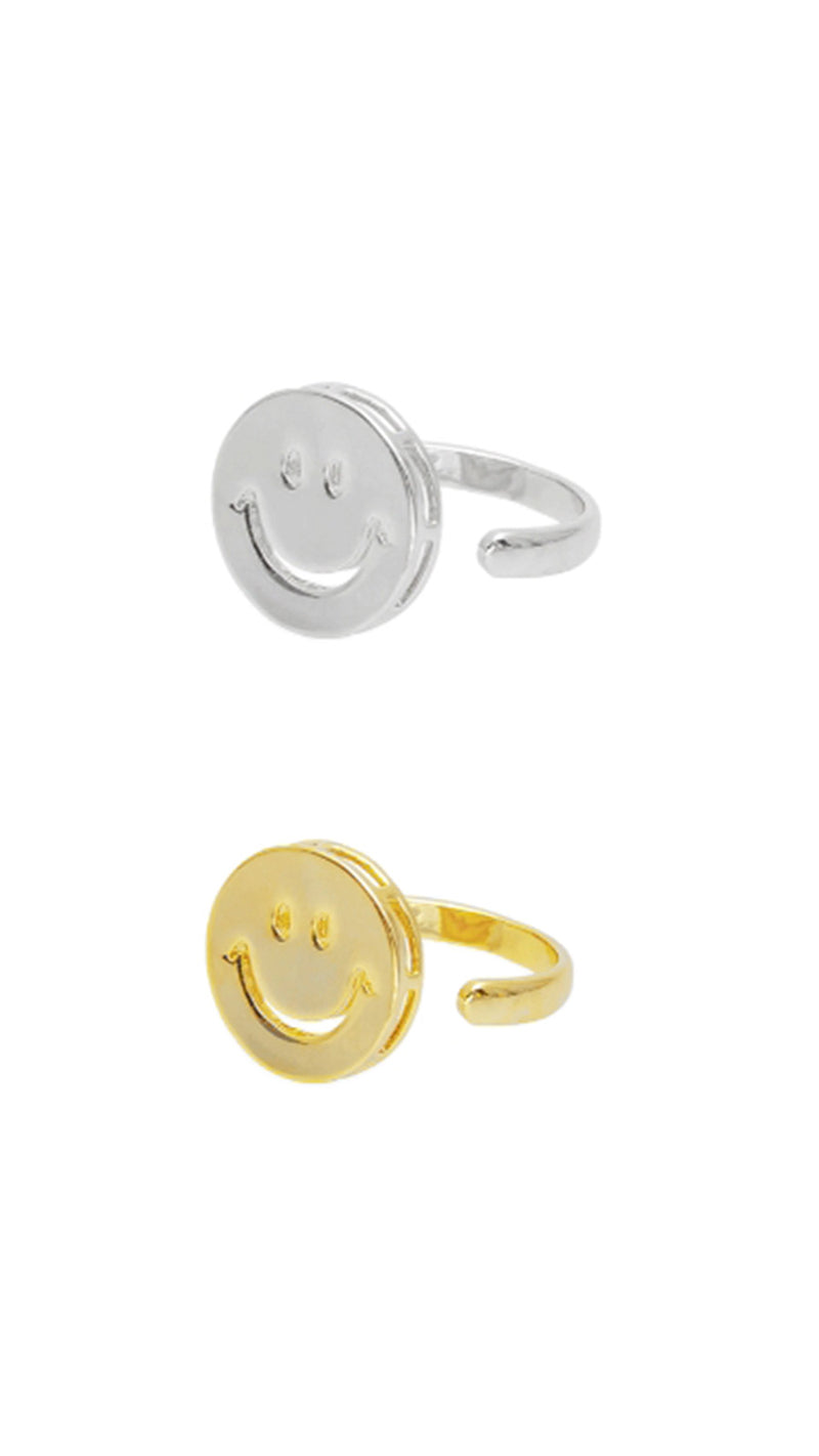 BLACKPURPLE (ブラックパープル) Flat Smile Ring (Open Ring)