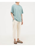 JEMUT (ジェモッ) Crop Linen Wide Pants 4COLOR IVORY HJLP2122