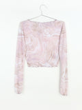 KNOY (ノイ) pastel gradient glitter T-shirt