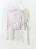 KNOY (ノイ) pastel gradient glitter T-shirt