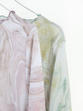 KNOY (ノイ) pastel gradient glitter T-shirt