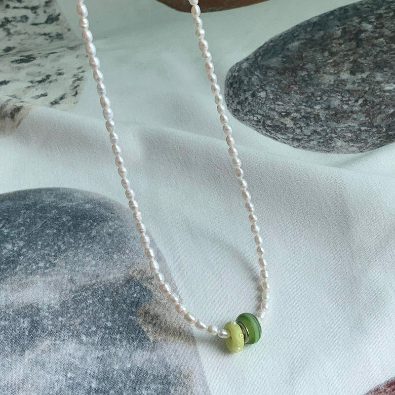 Nff(エヌエフエフ) 	 bead pearl necklace