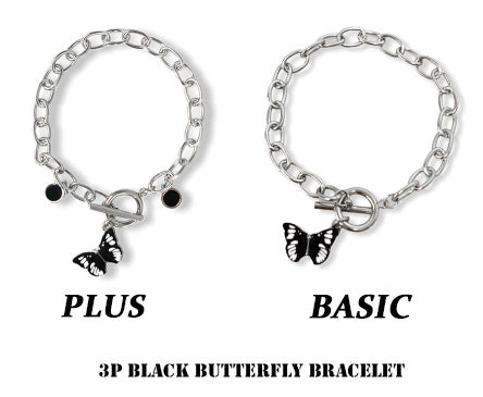 BLACKPURPLE (ブラックパープル)  3P BLACK BUTTERFLY BRACELET (2TYPE)